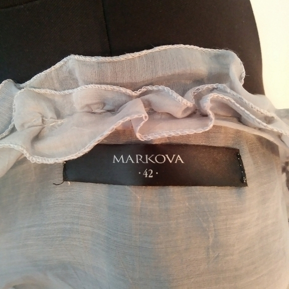Markova Sheer Feminine Jacket,Soft Gray,  size 6 - Picture 5 of 8